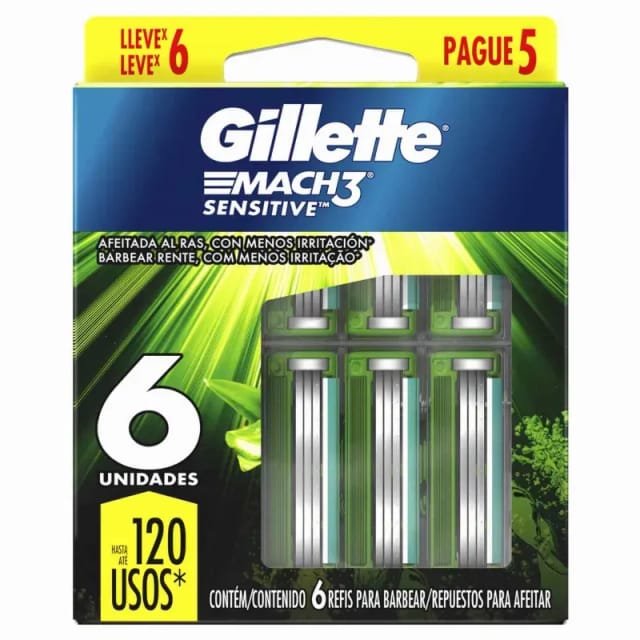 Imagem do produto Carga Gillette Mach3 Sensitive com 8 Unidades