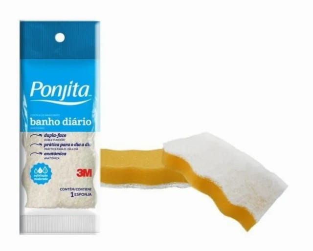 Imagem do produto Esponja de Banho Ponjita Banho Diário Amarela 10 Unidades