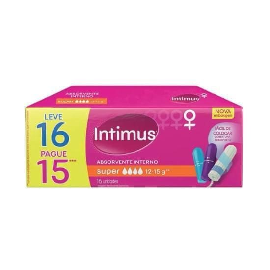 Imagem do produto Absorvente Interno Intimus Super Leve 16 Pague 15 Unidades