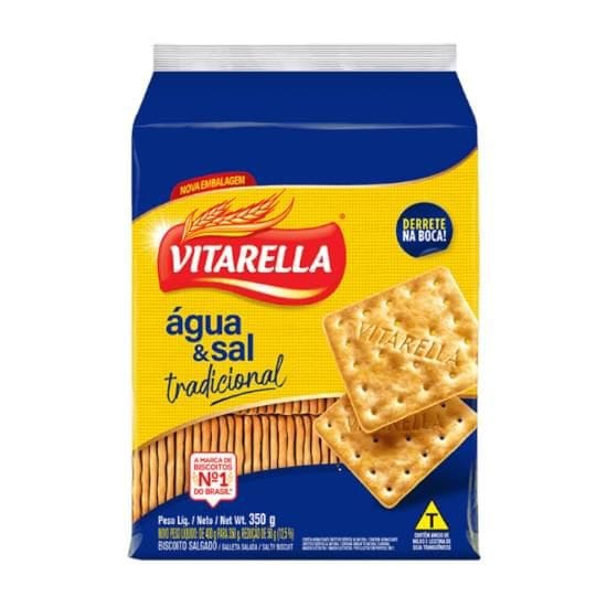 Imagem do produto BISCOITO SALGADO VITARELLA CREAM CRACKER ÁGUA E SAL 350G