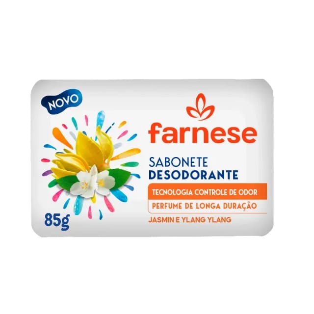 Imagem do produto Sabonete em Barra Desodorante Farnese Jasmim e Ylang-Ylang 85g com 6 Unidades