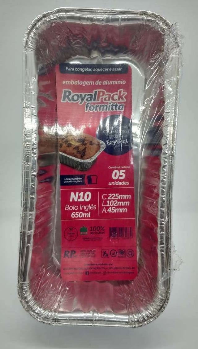 Imagem do produto Embalagem de Alumínio Royal Pack sem Tampa 650ml