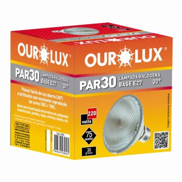 Imagem do produto Lâmpada Halógena Gold PAR30 75W 220V 30°