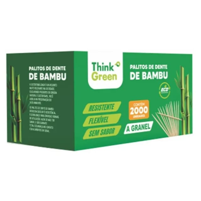 Imagem do produto Palito de Dente Think Green Bambu a Granel 2000 Unidades