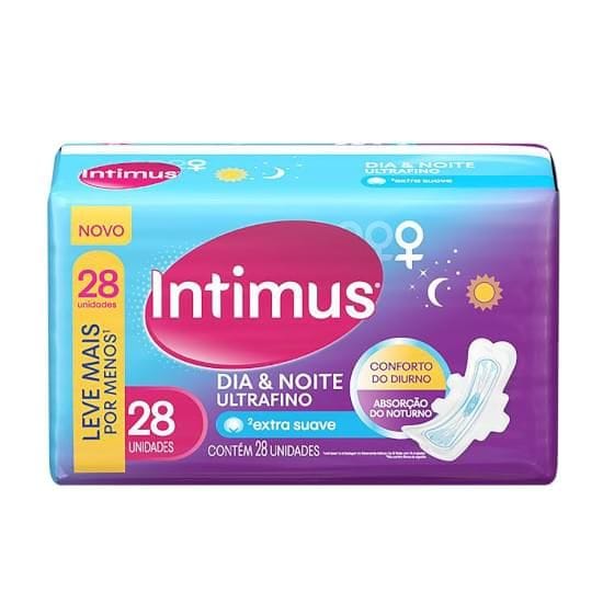 Imagem do produto Absorvente Intimus Dia & Noite UltraFino Com Abas Extra Proteção Suave | Com 28 Unidades
